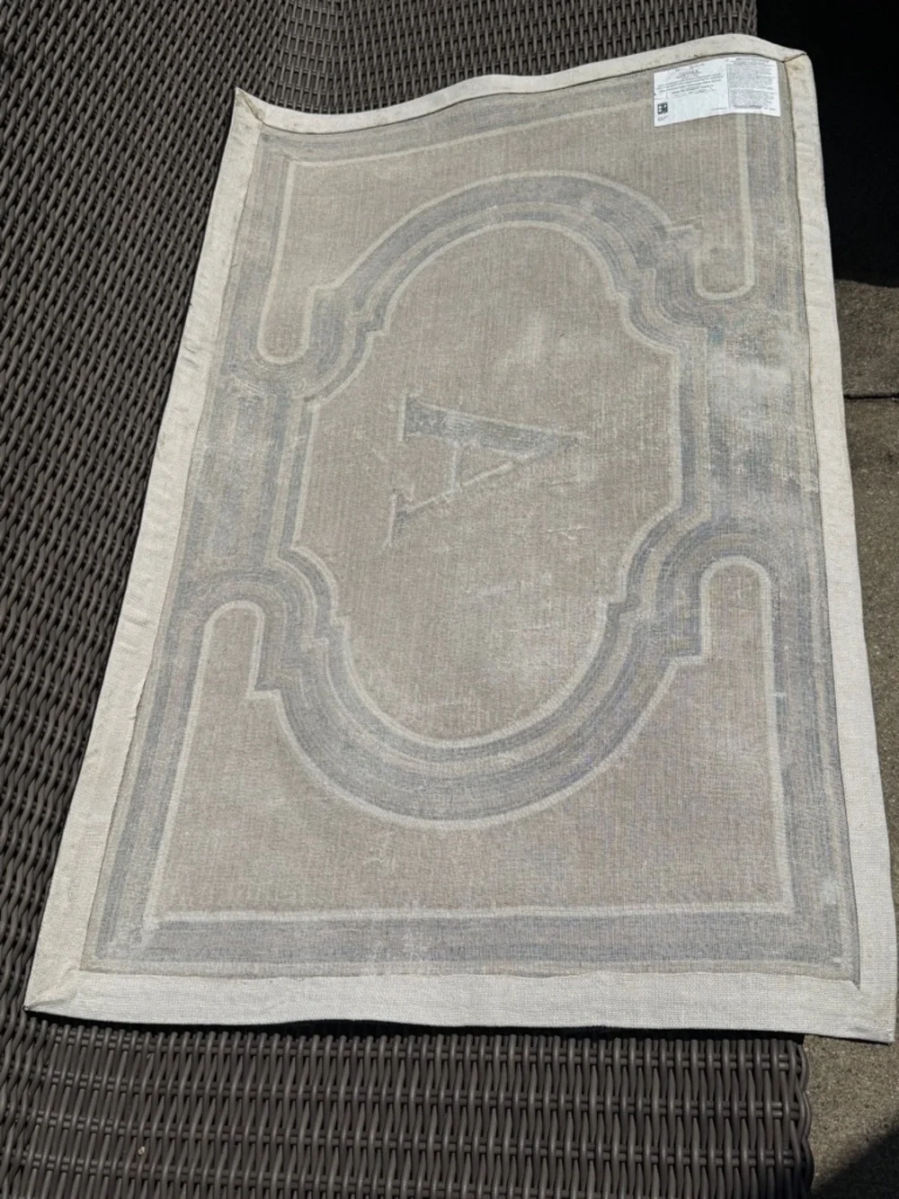 Frontgate Monogrammed 'A' Indoor/Outdoor Rug